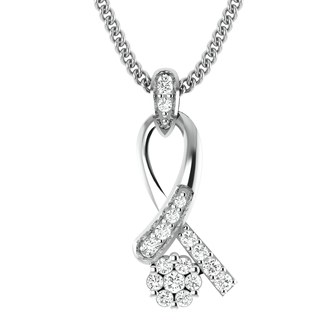 Verner Round Diamond Office Wear Pendant